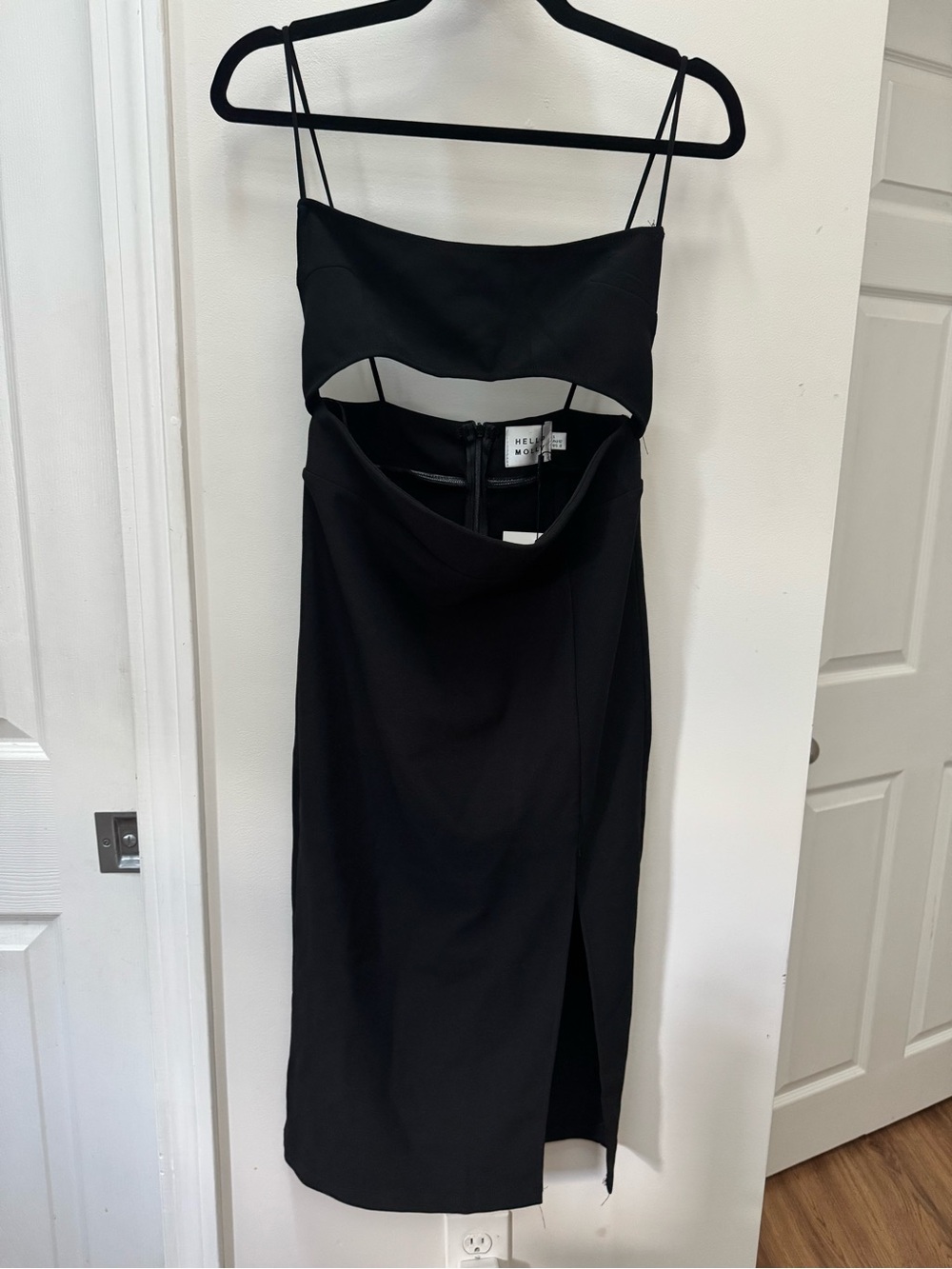 Hello Molly Black Cutout Midi Dress